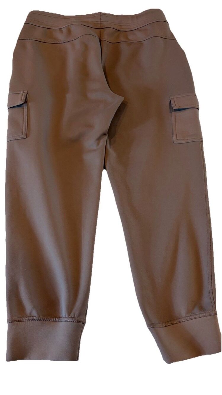 Women's Brown Joggers Pull-On Stretch leggings Cargo Large ( Sz 12) Read